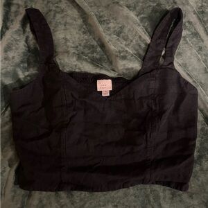 A New Day Classic Black Crop Tank